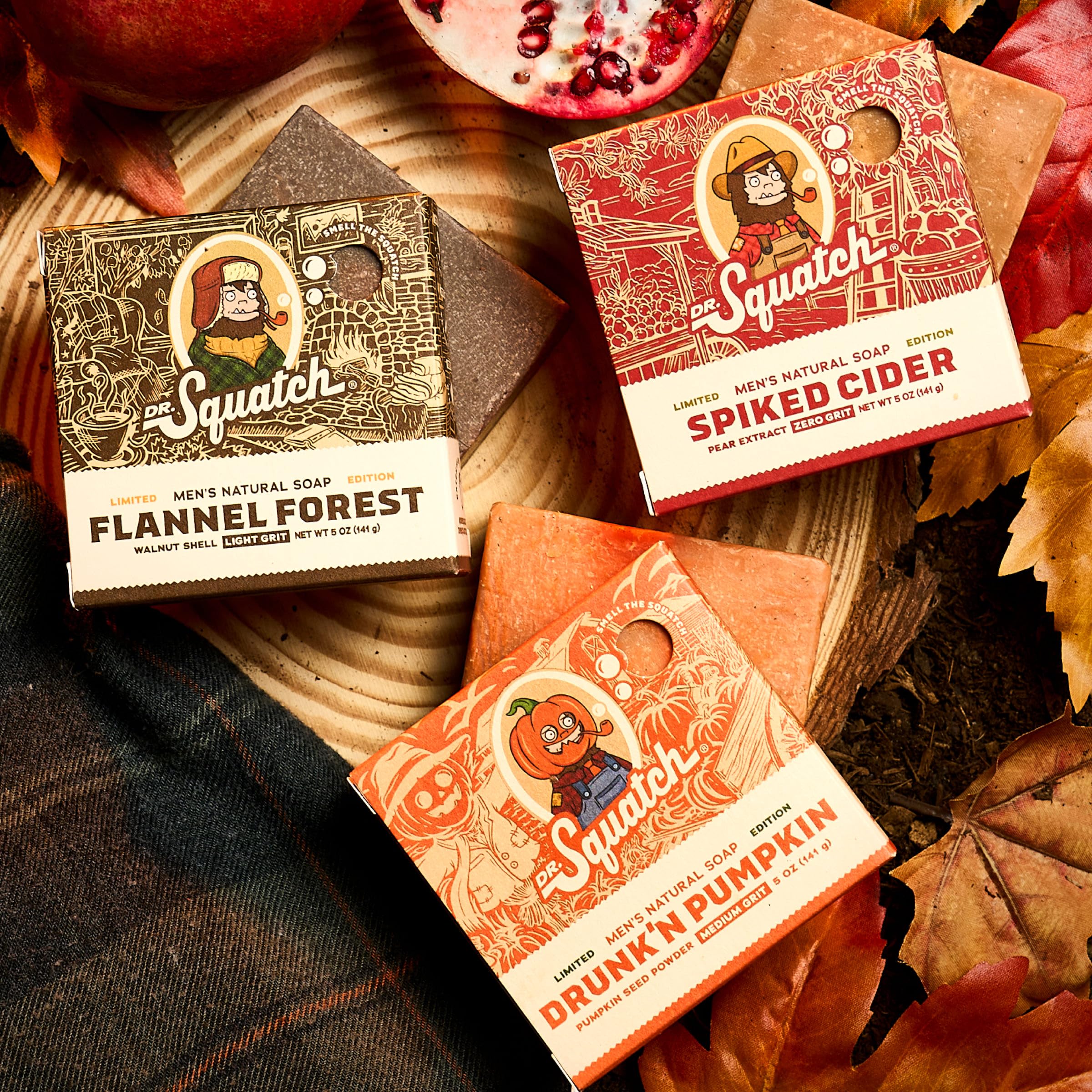 Amazon.com : Dr. Squatch Fall Collection - Natural 3 Soap Gift Set